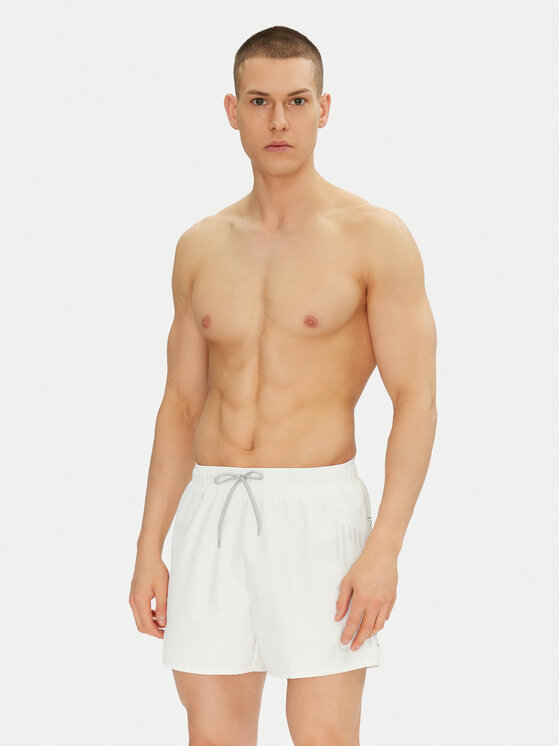 EA7 Emporio Armani EA7 Emporio Armani Kopalne hlače 7M000550 AF14497 F0065 Bela Regular Fit