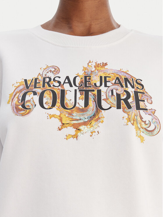 Versace Jeans Couture Versace Jeans Couture Bluza 80HAIE02 CF00E Biały Regular Fit