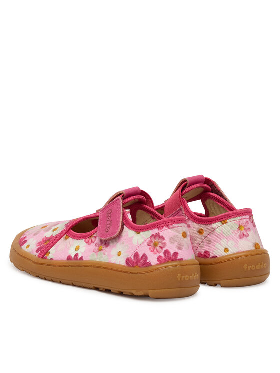 Froddo Froddo Kapcie Barefoot Canvas T-Bar G1700439-4 S Różowy