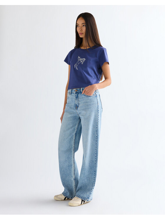 Wrangler Wrangler Jeansy LOOSE STRAIGHT Niebieski Loose Fit