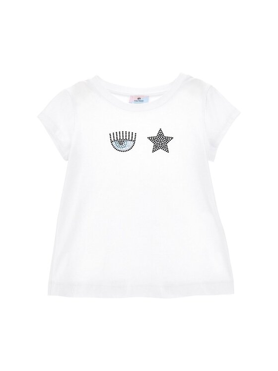 Chiara Ferragni Chiara Ferragni T-shirt T-Shirt Ric.Eyestar Jersey Bianco Regular Fit