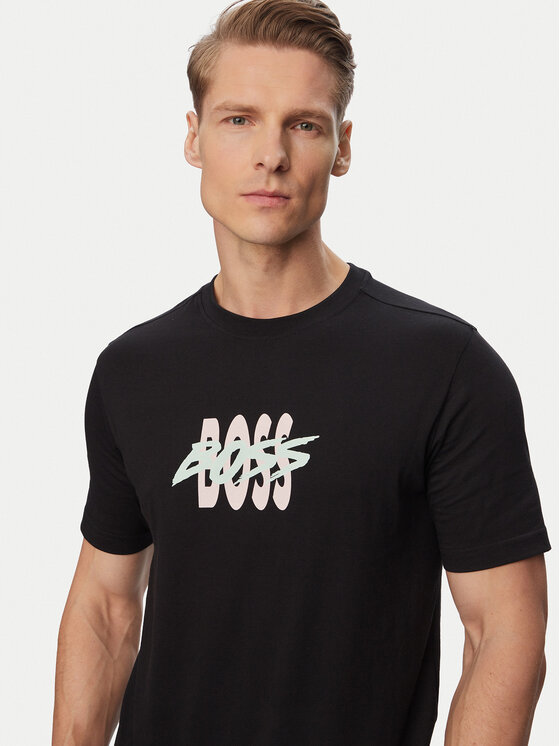 BOSS BOSS T-Shirt Bass 50561850 Černá Regular Fit
