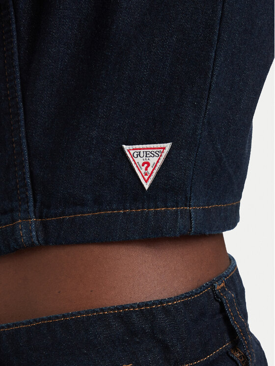 Guess Jeans Guess Jeans Vestă elegantă W6GHZ9 D7971 Bleumarin Regular Fit