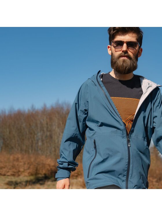 Alpinus Alpinus Kurtka przeciwdeszczowa Girdiman Niebieski Regular Fit
