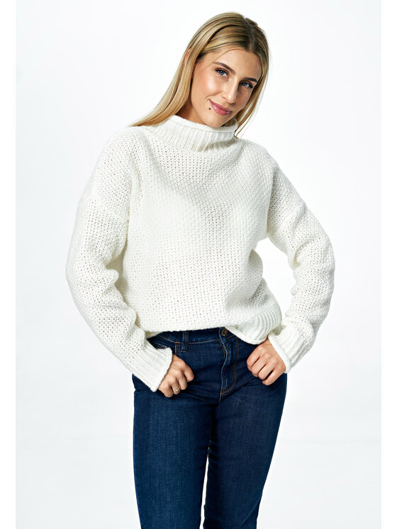 FIGL FIGL Sveter M886 Biela Oversize