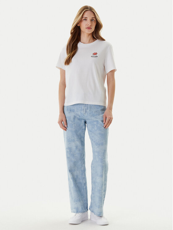 Mustang Mustang Jeans hlače Madison 1016002 Svetlo modra Wide Fit