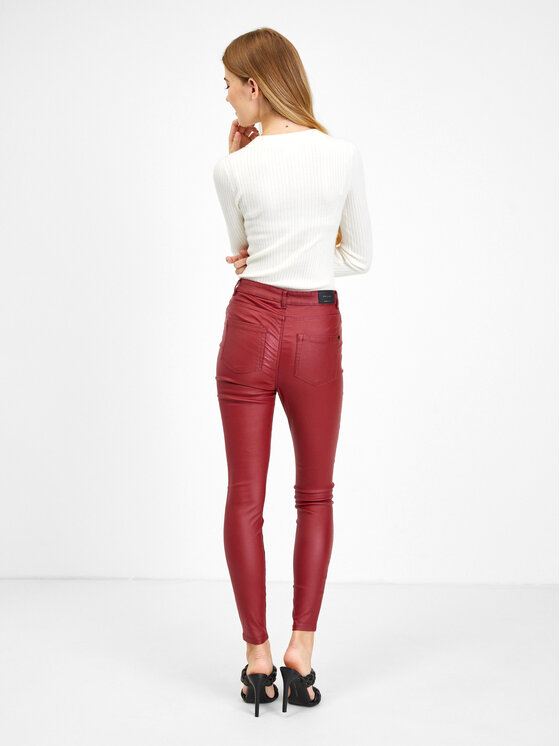 Orsay Orsay Spodnie damskie 319260-395000__40 Bordowy Skinny Fit