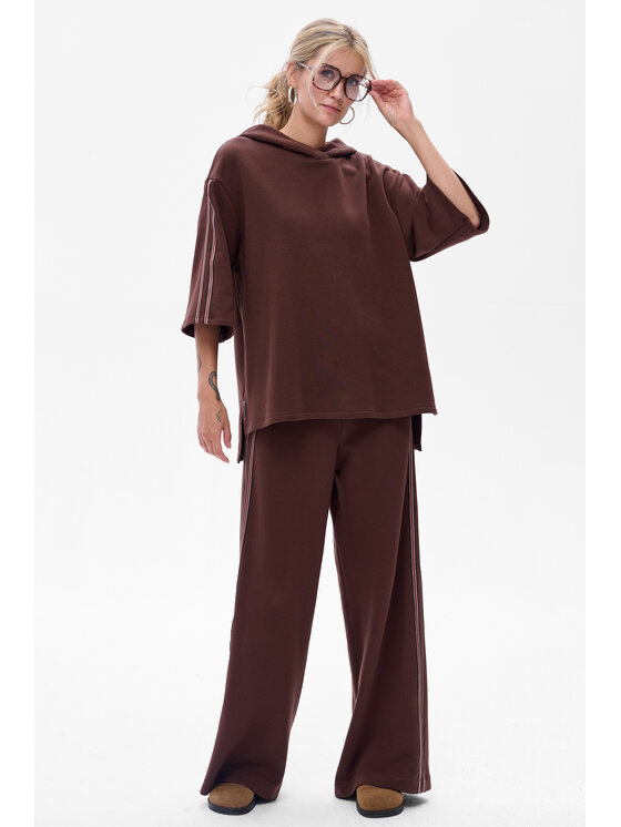 blue shadow blue shadow Bluza Cossa Brązowy Regular Fit