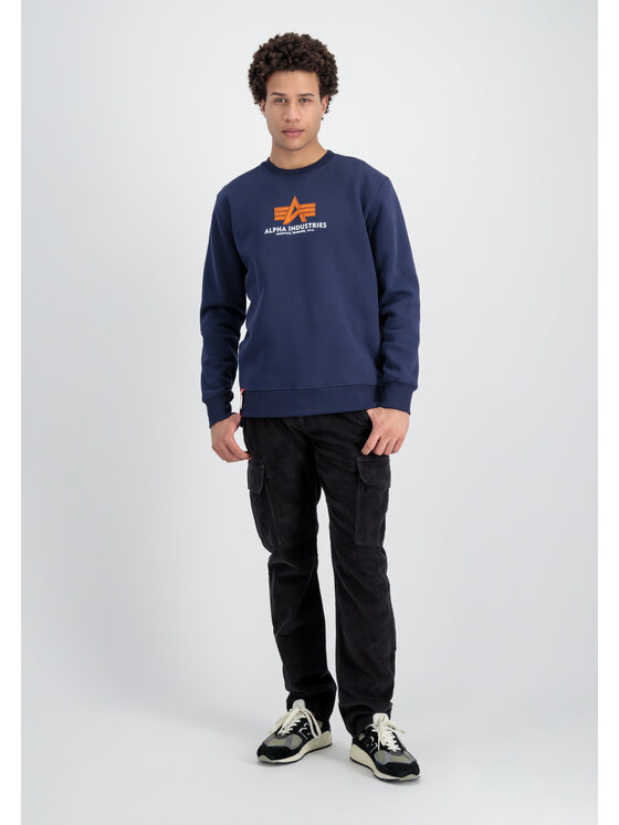 Alpha Industries Alpha Industries Bluza Basic Rubber Sweatshirt Granatowy Regular Fit