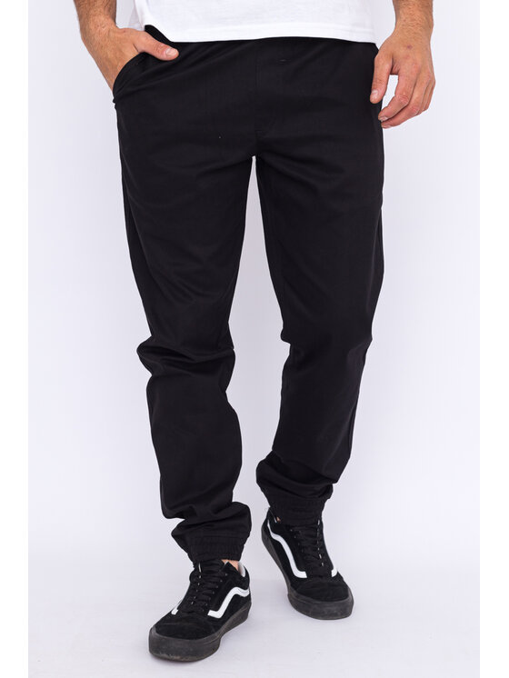 Palto Palto Spodnie materiałowe Jogger Czarny Regular Fit