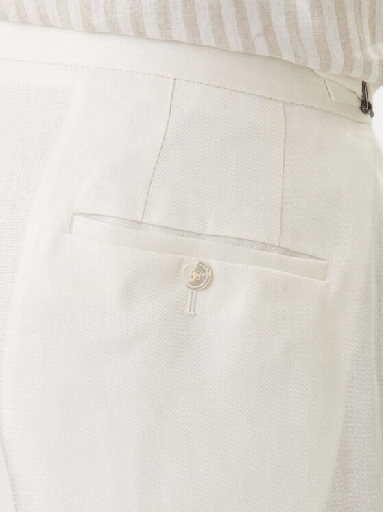 BOSS BOSS Pantaloni din material H-Perino 50563231 Alb Relaxed Fit