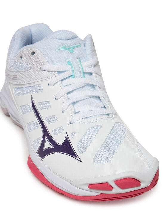 Mizuno Mizuno Čevlji za športe v zaprtih prostorih Wave Voltage 2 V1GC2460 Bela