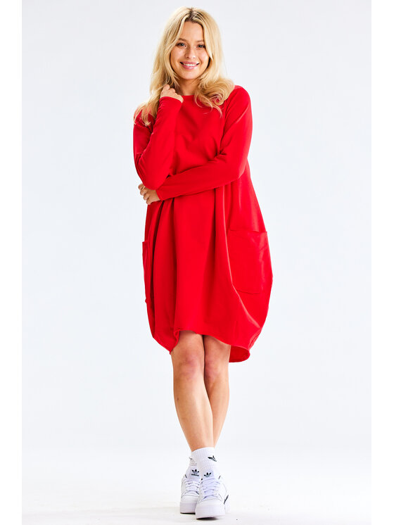 Infinite You Infinite You Vestito di maglia M329 Rosso Basic Fit