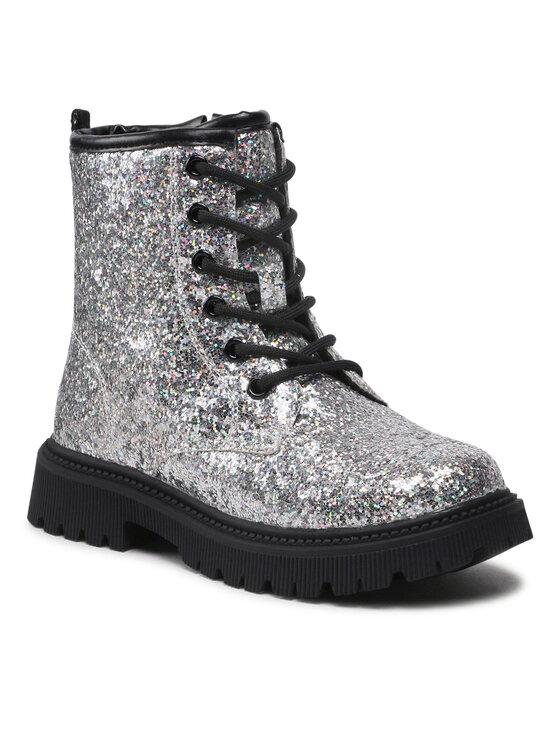 Nelli Blu Nelli Blu Schnürstiefeletten CM211214-1 Silberfarben