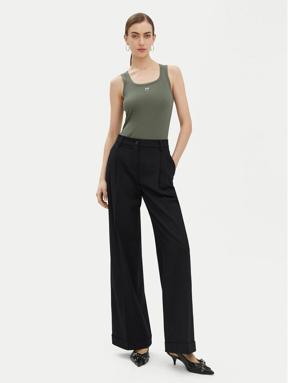 PINKO PINKO Felső Calcolatore 100807 Zöld Regular Fit