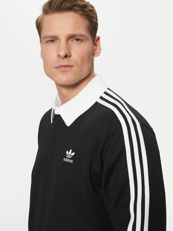 adidas adidas Polo adicolor Rugby IZ4806 Μαύρο Regular Fit