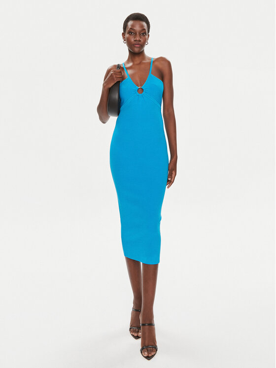MICHAEL Michael Kors MICHAEL Michael Kors Poletna obleka MS4822X33D Modra Slim Fit