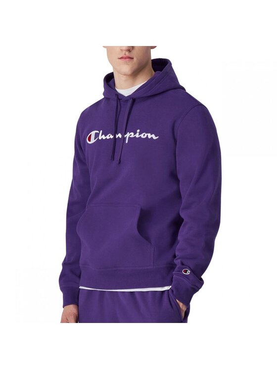 Champion Bluza Hooded Sweatshirt Fioletowy Regular Fit