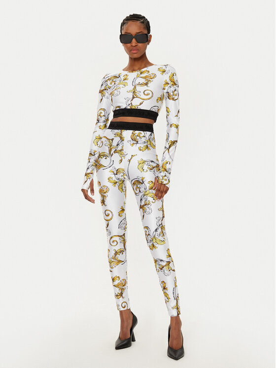 Versace Jeans Couture Versace Jeans Couture Leggings 78HAC101 Weiß Slim Fit