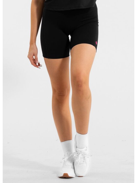 PITBULL PITBULL Szorty sportowe Spodenki kompresyjne damskie AVENIDA L Czarny Regular Fit