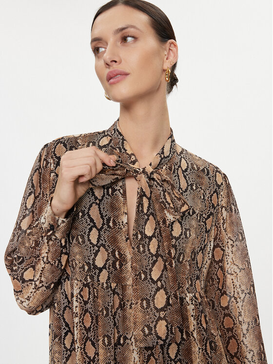 MICHAEL Michael Kors MICHAEL Michael Kors Φόρεμα πουκάμισο MH381VIBAY Καφέ Regular Fit