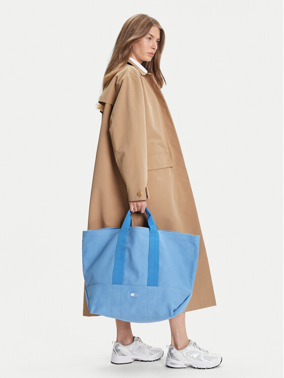 Tommy Jeans Tommy Jeans Ročna torba Tjw Tote Edition Canvas AW0AW17542 Modra