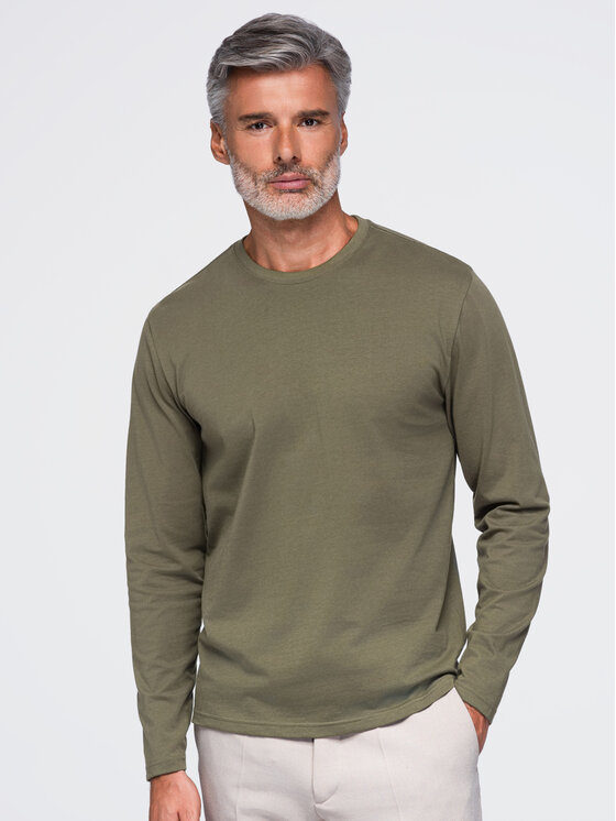 Ombre Ombre Longsleeve OM-LSBL-0142 Khaki Regular Fit