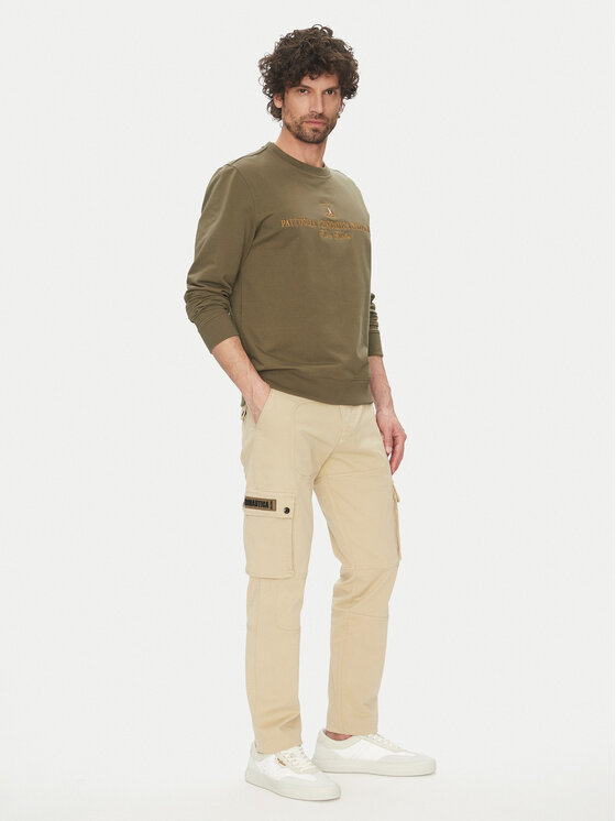 Aeronautica Militare Aeronautica Militare Hlače iz tkanine 251PA1665CT3534 Bež Regular Fit