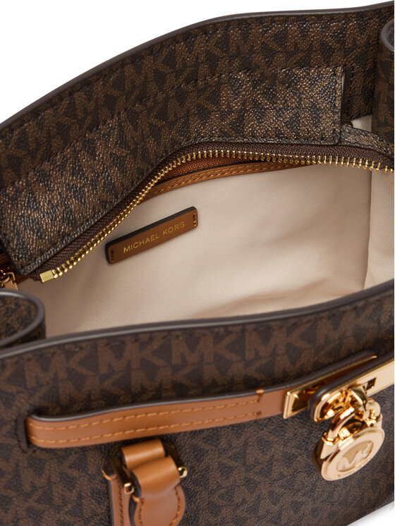 MICHAEL Michael Kors MICHAEL Michael Kors Kabelka Hamilton Moderne 30T6GNXS1B Tmavo hnedá