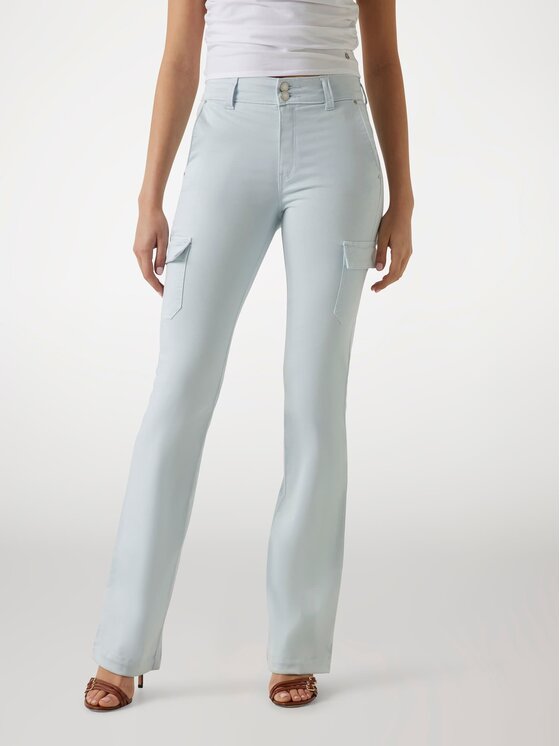 Guess Guess Kalhoty z materiálu 174913 Modrá Slim Fit