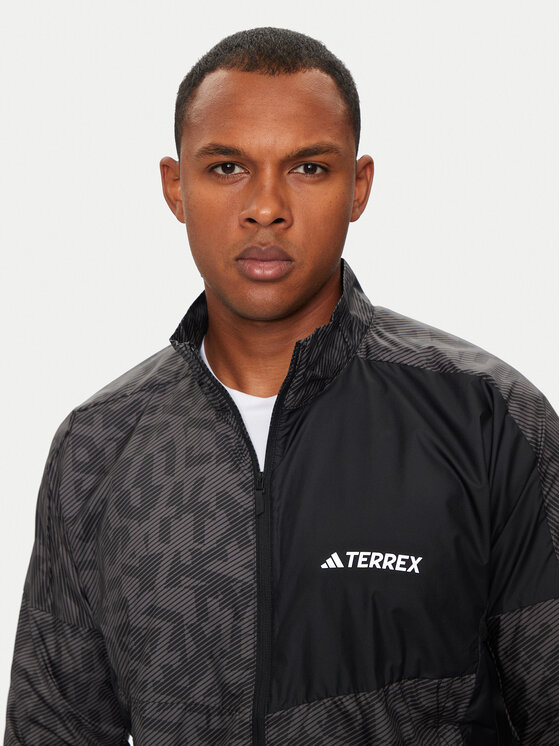 adidas adidas Geacă pentru alergare Terrex Trail Running IN6726 Gri Regular Fit