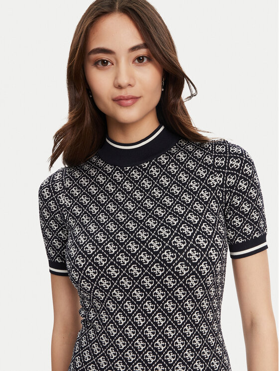 Guess Guess Плетена рокля W3YK39 Z37K0 Тъмносин Regular Fit