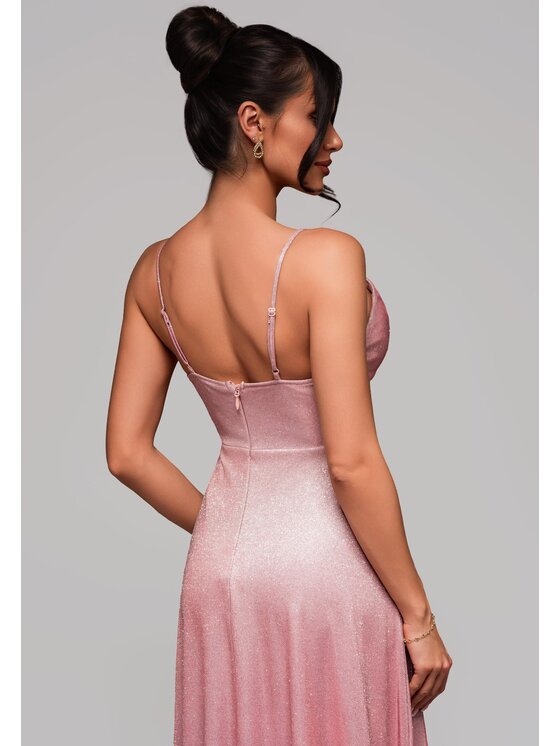 Ombre Ombre Sukienka wieczorowa LA-OM-DLR154 Różowy Regular Fit