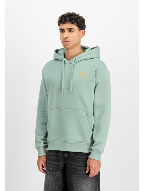 Alpha Industries Alpha Industries Bluza Basic Small Logo Hoodie Zielony Regular Fit