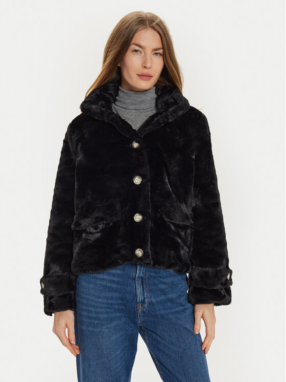 Vero Moda Vero Moda Szőrme Sonjaeva 10310303 Fekete Regular Fit