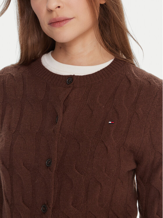 Tommy Hilfiger Tommy Hilfiger Кардиган WW0WW47463 Коричневий Regular Fit