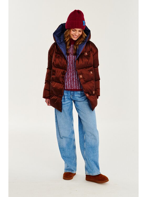 NAOKO NAOKO Zimní bunda Alaska Cinnamon Cloud Bordó Regular Fit