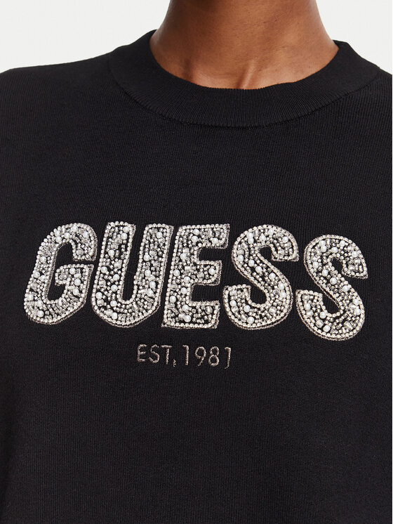 Guess Guess Pullover W6YR30 Z0978 Schwarz Regular Fit