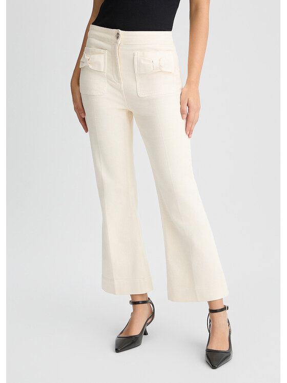 Liu Jo Liu Jo Pantaloni di tessuto CA5377T1819X0657 Bianco Regular Fit