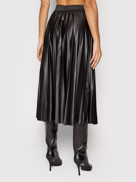 Vila Vila Gonna plissettata Nitban 14063241 Nero Regular Fit