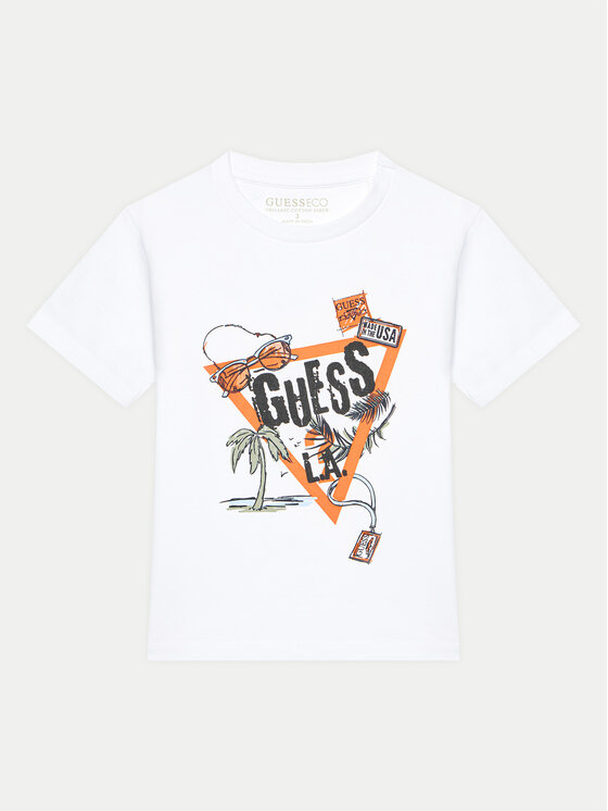 Guess T-krekls N5GI05 K8HM4 Balts Regular Fit