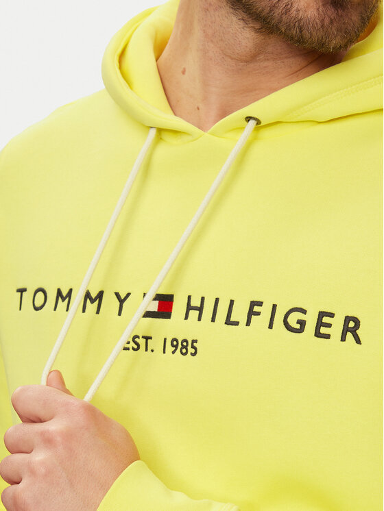 Tommy Hilfiger Tommy Hilfiger Pulóver Logo MW0MW11599 Sárga Regular Fit
