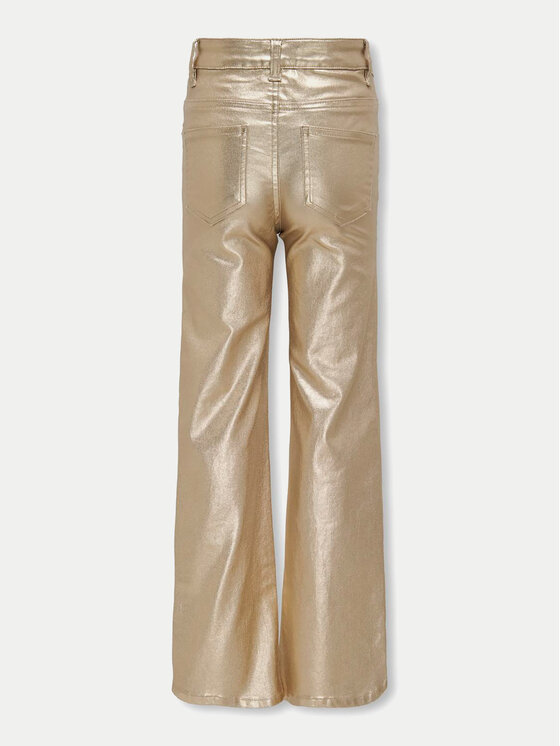 Kids ONLY Kids ONLY Jeansy 15333071 Złoty Wide Leg