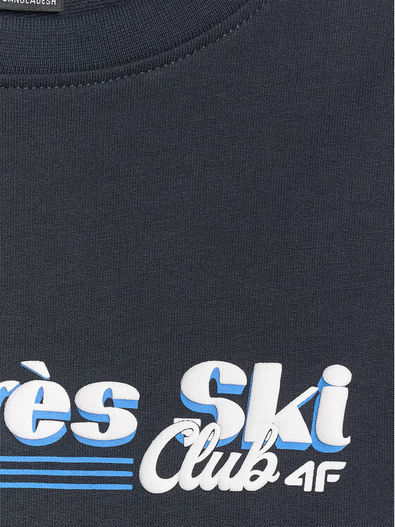 4F 4F Longsleeve APRES SKI Granatowy Oversize