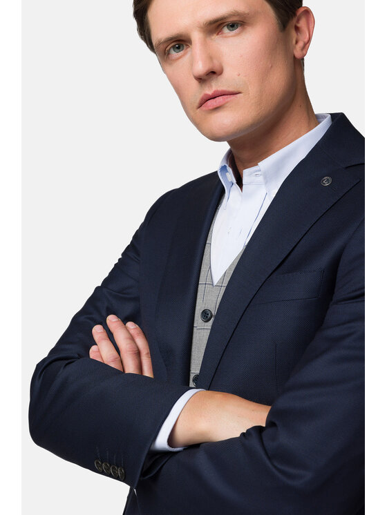 Lancerto Lancerto Garnitur Jukon GA073123000011 Granatowy Slim Fit