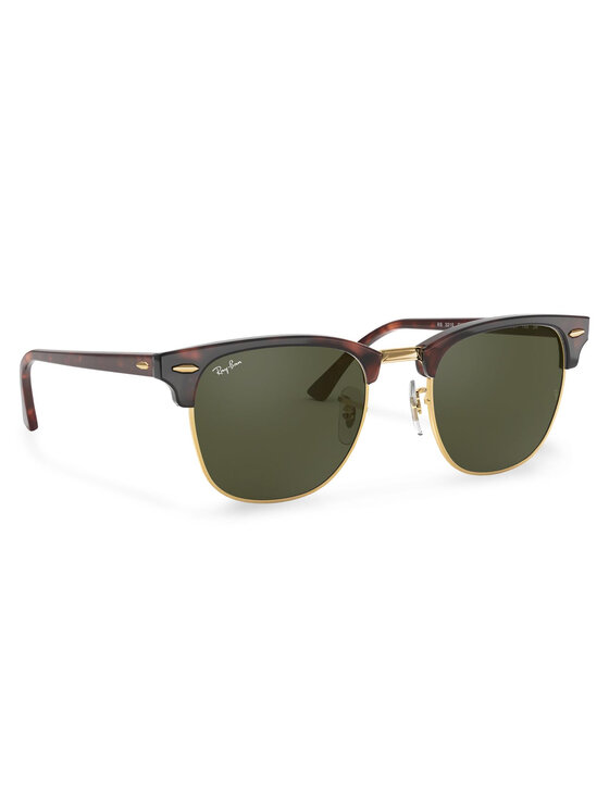 Okulary przeciwsłoneczne Ray-Ban, Brązowe, Clubmaster 0RB3016 W0366