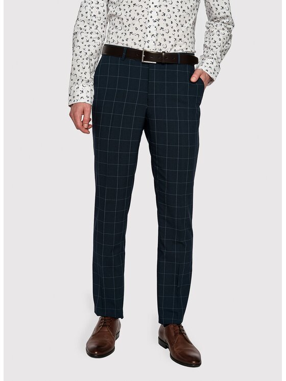 Pako Lorente Pako Lorente Spodnie garniturowe P23SF-6G-001 Granatowy Slim Fit