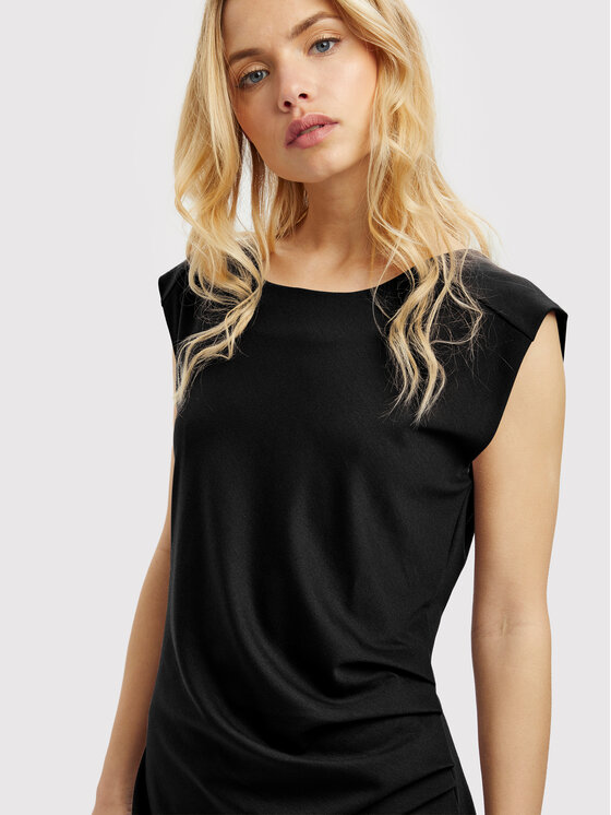 Kaffe Kaffe Koktel haljina India 501002 Crna Slim Fit