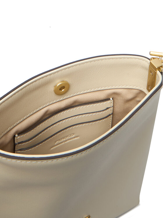 PINKO PINKO Geantă Flat Satchel AI 25-26 PCPL 105352 A0QO Écru