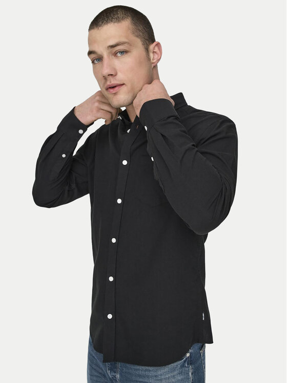 Only & Sons Only & Sons Cămașă Alvaro 22006479 Negru Slim Fit